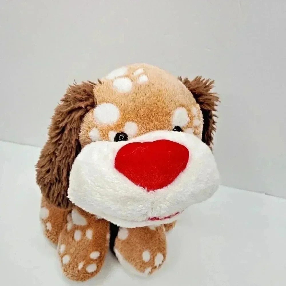 Dan Dee White Spotted Puppy Dog 12 Inch Plush